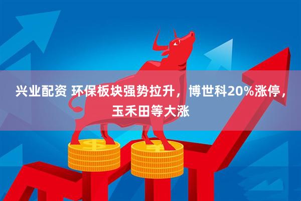 兴业配资 环保板块强势拉升，博世科20%涨停，玉禾田等大涨