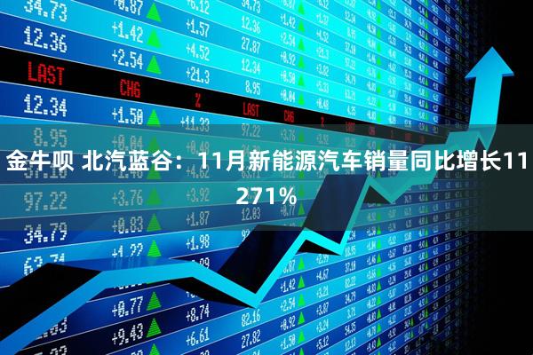金牛呗 北汽蓝谷：11月新能源汽车销量同比增长11271%